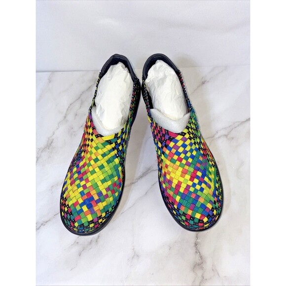 Steven By Steve Madden Womens Betsi Multicolor Stretch Woven Wedge Shoes Size 9 - Picture 5 of 11